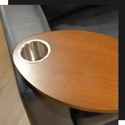 Dark Walnut Swivel Table Tray