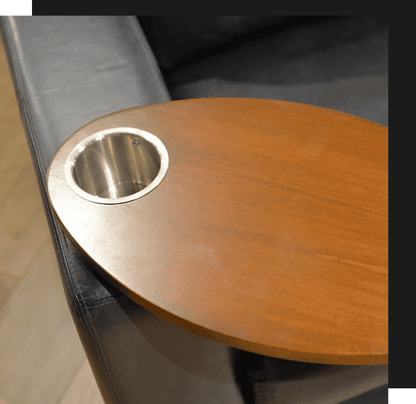 Dark Walnut Swivel Table Tray