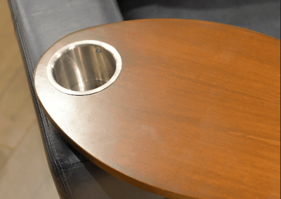 Dark Walnut Swivel Table Tray